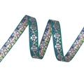 1.3cm ethnic floral embroidered ribbon in dark green for handmade garment accessories - Green (9#)