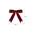 Fiocco in velluto rosso vino fatto a mano per decorazioni natalizie con misura di 8cm - 8cm*8cm / Rosso
