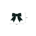 Fiocco decorativo in velluto verde scuro con coda di rondine e dimensioni di 5 cm - 5 cm x 5 cm / Verde