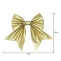 Sparkling gold glitter decorative bow 29x24cm for DIY Christmas wreath and holiday decor - 24*29cm