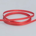 Red polyester ribbon with gold metallic edges for gift wrapping and DIY crafts - Red Gold Edge (235)