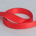 Red polyester satin ribbon with gold metallic edges for gift wrapping and DIY crafts - Red Gold Edge (235)