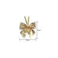 Golden 5.5cm metallic Christmas bow with textured finish and ties for DIY decor - 5.5*5.5cm / Gold