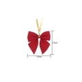 Red festive velvet bow with gold twist tie for DIY Christmas decor, size 5.5x5.5cm - 5.5*5.5cm / Red