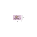 Pink garment label with golden crown and Haney embroidery, 2cm x 1.3cm size - Pink Crown Style (Haney) / 1.3cm*2cm