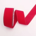 Rotes Samtband mit Golddrahtkanten auf Spule für festliche DIY Geschenkverpackungen - Roter Golddrahtrand (Breit) / Breit