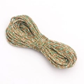 Vue détaillée du cordon tressé 3mm tricolore or vert et blanc pour artisanat - Spécification de Longueur Standard / Vert