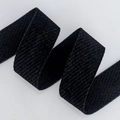 High-density black twill woven elastic ribbon for DIY sewing and apparel accessories - Narrow Style / Black (10#)