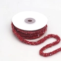 Cordone intrecciato rosso scuro testurizzato per accessori fai da te e decorazioni - Rosso