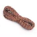 Cordon tressé tricolore de 3mm marron foncé avec rouge et or pour bijoux DIY - Spécification de Longueur Standard / Rouge Brun