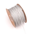 Rolle silbernes Polyester-Rüschenband für DIY-Haarschmuck und florale Geschenke - Große Bulk Spule / Grau