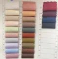 Color swatch card for 4cm satin ribbons showing multiple fabric shades from 1 to 40 - Custom Color