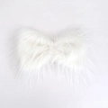Fiocco in ecopelliccia bianca per accessori per capelli natalizi fai-da-te - 15cm*24cm / Bianco Candeggiato