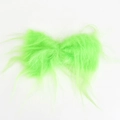 Lazo de felpa verde lima vibrante para accesorios de cabello DIY y decoraciones - Verde Fluorescente (10*15cm)