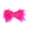 Fiocco di finta pelliccia magenta per decorazioni natalizie fai da te e capelli - 15cm*24cm / Rosa Rossa