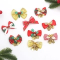 Christmas bow decoration set with gold bells and festive patterns in various colors - Other Colors Contact Customer