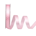 Rotolo di nastro di raso rosa a pois bianchi per confezioni regalo e fiocchi fai-da-te - 1cm Larghezza * 20 Yard / Rosa