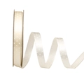 Nastro a pois crema da 1 cm con punti bianchi per confezioni regalo fai-da-te - 1cm Larghezza * 20 Yard / Champagne