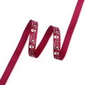 Nastro in grosgrain bordeaux con pupazzi di neve bianchi e scritte di Natale - Nastro Rosso (100 Yard) - Pupazzo di Neve Bianco