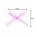 Tiny light pink lace bow 2.5cm width polyester ribbon for DIY doll clothing decor - 2.5cmx2cm / Purple