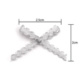 White 2.5x2cm handmade polyester bow tie accessory for garment and DIY craft projects - 2.5cmx2cm / Gray