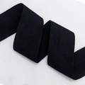 Klassieke zwarte katoenen lint met visgraatpatroon voor kleding- en rugzakaccessoires - Grof Zwart (5cm*45m) Visgraat
