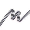 Klassiek zwart-wit pied-de-poule lint voor DIY haaraccessoires en cadeauverpakkingen - Hanenvoet (1cm*50 Yard)