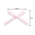 Pink 2.5cm polyester ribbon bow with ruffled edges and organza texture for DIY crafts - 2.5cmx2cm / Pink