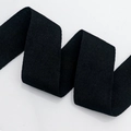 Zwarte katoenen visgraatband met geweven textuur voor kledingaccessoires decor - Grof Zwart (4cm*45m) Visgraat