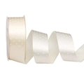 Nastro di raso in poliestere crema a pois bianchi per confezioni regalo e fiori - 2,5 cm di Larghezza * 20 Yard / Champagne