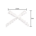 White mini polyester bow tie for DIY craft with scalloped edges size 2.5cm by 2.0cm - 2.5cmx2cm / White
