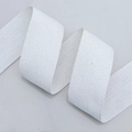 Ruban de coton à chevrons blanc avec texture de tissage diagonal haute densité - Blanc Gros (4cm*9m) Chevrons
