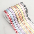 Set di nastri vichy da 1 cm colori caramella con bordi ondulati per fiocchi fai da te - Colore personalizzato / Multicolore