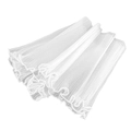 Poignets décoratifs en tulle plissé blanc avec bordure festonnée en perles pour DIY - Style Perle / 28cm*4 Yards / Blanc