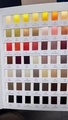 Detailed color chart for 1cm double-faced satin ribbon showing 49 shades and color codes - Color Card 1