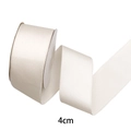 4cm cream white satin ribbon roll with smooth silk texture for DIY crafts and gift wrapping - 4cm / Beige