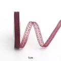 Nastro in rete traforata bordeaux da 1cm con bordo ondulato per accessori fai da te - 1.5cm x 10 Yards / Borgogna