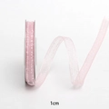 Nastro in organza rosa da 1cm con bordi a pois per fiocchi fai-da-te e pacchi regalo - 1.5cm x 10 Yards / Rosa