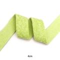 4cm light green flocked velvet ribbon roll for DIY crafts and gift wrapping - 4cm*5 Yards / Green