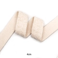 Single sided beige velvet ribbon 4cm wide for DIY bows and gift packaging - 4cm*5 Yards / Off White