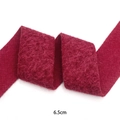 Single-sided 6.5cm wide burgundy velvet ribbon for DIY bows and gift wrapping - 6.5cm*5 Yards / Burgundy