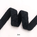 Black 2cm wide mohair velvet ribbon for DIY crafts and gift wrapping projects - 2cm*5 Yards / Black