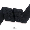 6.5cm wide black velvet flocking ribbon for DIY crafts and garment accessories - 6.5cm*5 Yards / Black