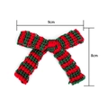 Lazo de Navidad de punto rojo y verde con etiqueta de 9x8cm para paquetes regalo - Rojo Y Verde (9cm*8cm)