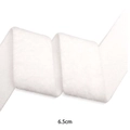Single-sided 6.5cm white velvet ribbon for DIY bows and gift packaging crafts - 6.5cm*5 Yards / Bleached White