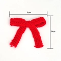 Lazo navideño rojo tejido a mano 9cm x 8cm para envolver regalos y manualidades - Rojo (9cm*8cm)