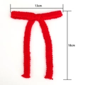 Lazo de punto rojo hecho a mano para regalos de Navidad, 13 cm ancho y 18 cm largo - Rojo (13cm*18cm)