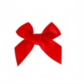 Lazo de satén rojo vibrante con textura de seda suave para decoración floral DIY - Ancho Cinta 1.5 Lazo 5x5 / Rojo