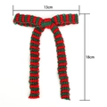 Lazo de punto a rayas rojas y verdes para regalos de Navidad y envoltorios DIY - Verde Y Rojo (13cm*18cm)