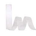 Cinta de organza blanca semitransparente con brillo suave para envolver regalos DIY - 2cm*50 Yards / Blanco